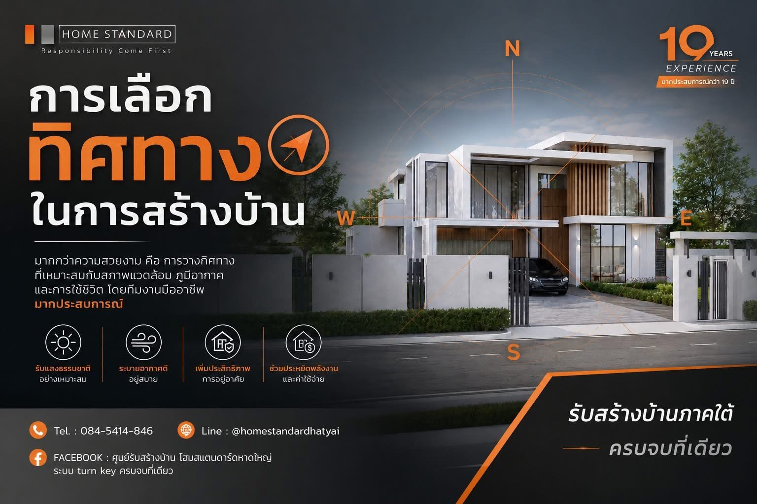 การเลือก" ทิศทาง" ในการสร้างบ้าน