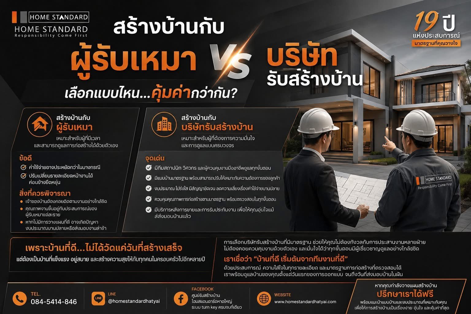สร้างบ้านกับผู้รับเหมา VS บริษัทรับสร้างบ้าน เลือกแบบไหนคุ้มค่ากว่ากัน?