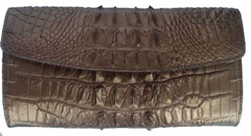 Ladies Crocodile Leather Clutch Wallet  #CRW467W-05