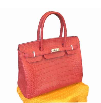 Genuine Crocodile Tote Bag/ Handbag in Black Crocodile Skin # CODE:  CRW0218H-02-BL