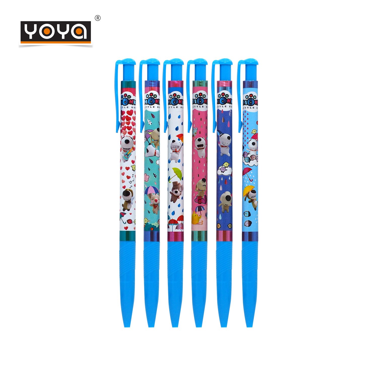 YOYA Ballpoint pen 0.38 mm. Pack 12 : Monk / Blue-Red ink - yoya