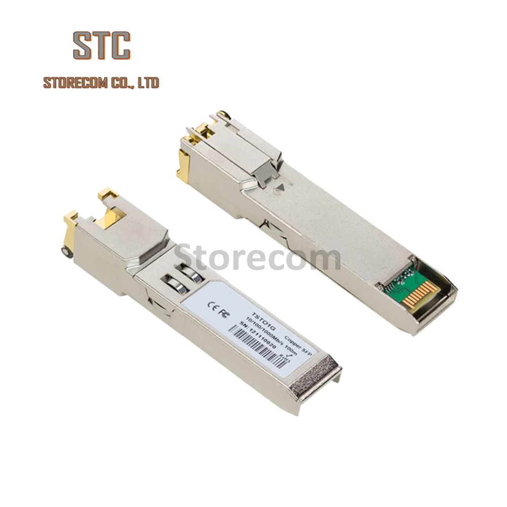 SFP RJ45 Copper Transceiver ระยะ 100 เมตร