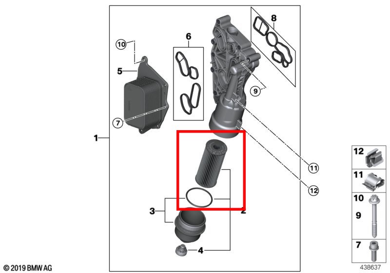 Set oil-filter element Part number: 11428570590 8570590 - sseuroparts