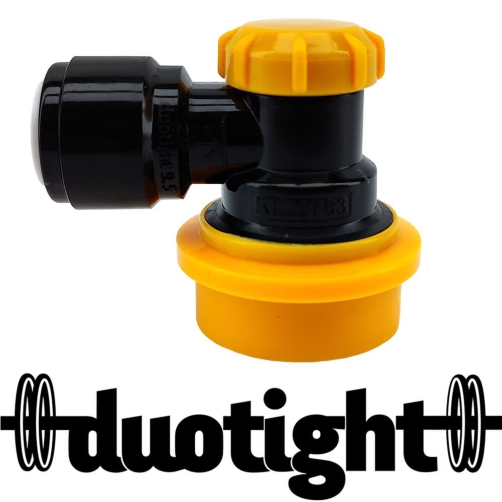 duotight 9.5mm (3/8") x Ball Lock Disconnect - (Black + Yellow Liquid)