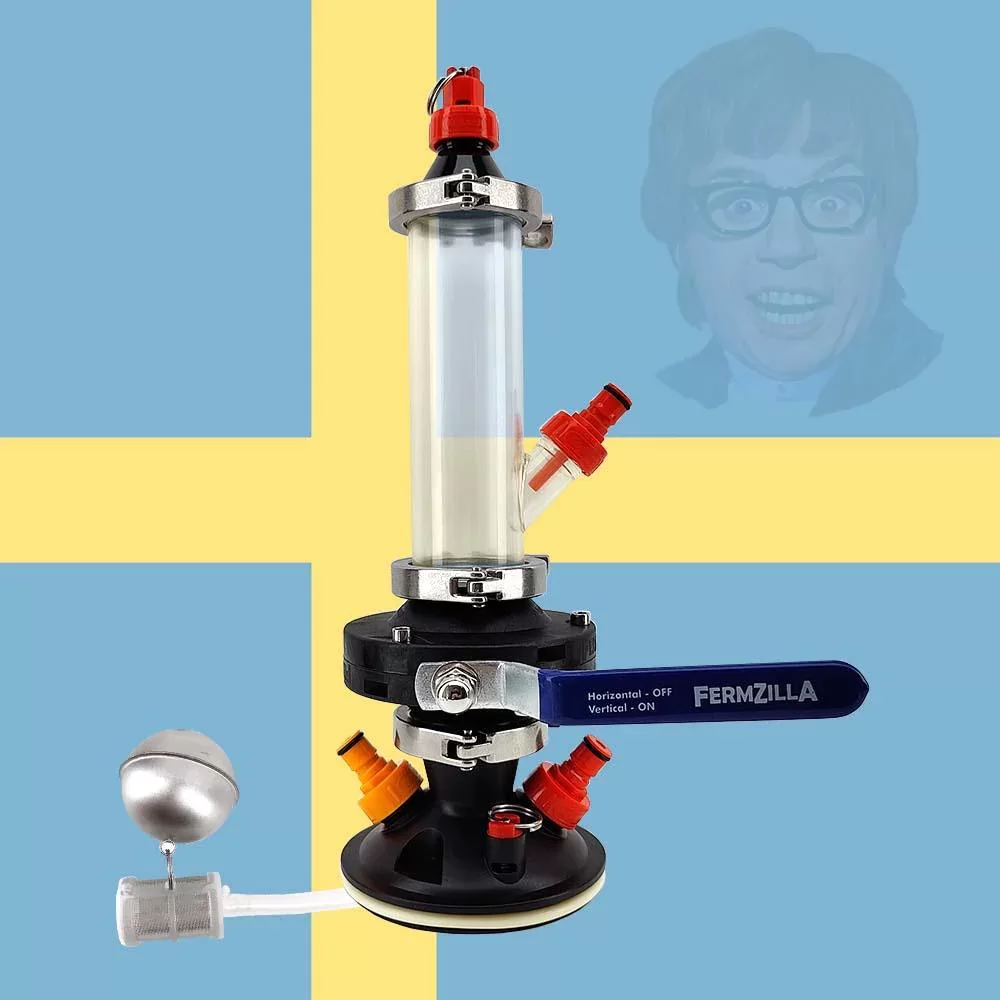 2' Tri-Clover Hop Bong (Swedish Pumper) Pressure Pack for FermZilla