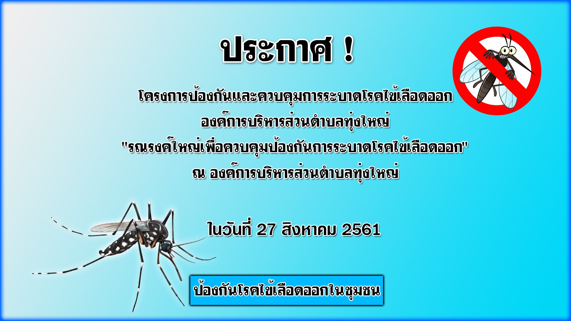 โครงการป้องกันและควบคุมการระบาดโรคไข้เลือดออก
