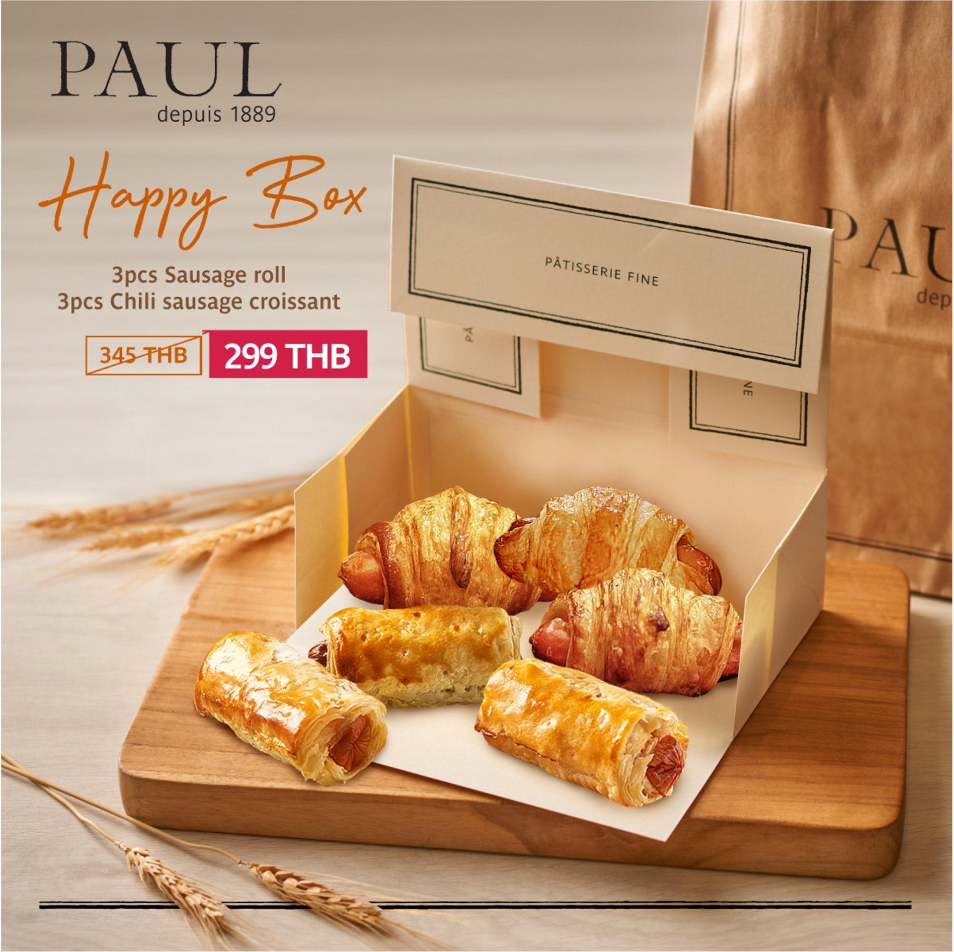 Happy Box-3 Sausage Roll and 3 Chili Sausage Croissant