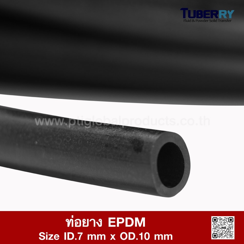 EPDM Rubber Tubing ID.7 x OD.10 mm ptiglobalproducts