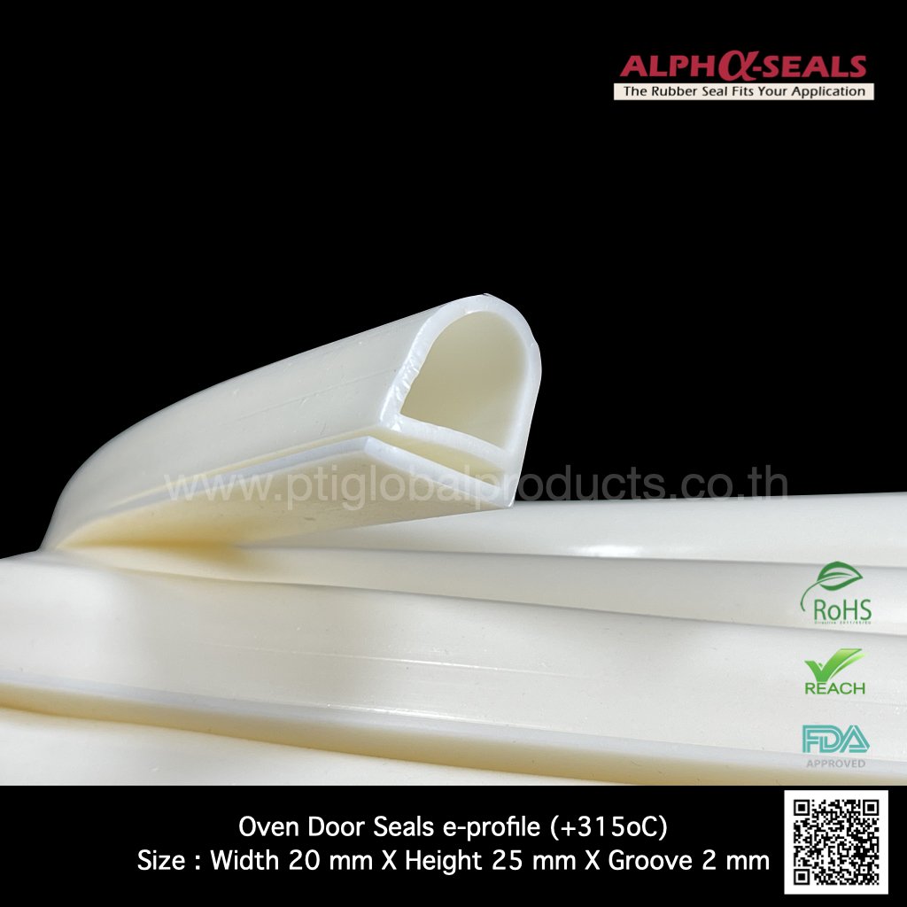 Oven Door seals eprofiles QH202502M High Heat +315oC ptiglobalproducts