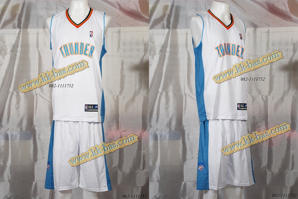 ชุดบาสเกตบอล NBA-OKC Thunder สีขาว