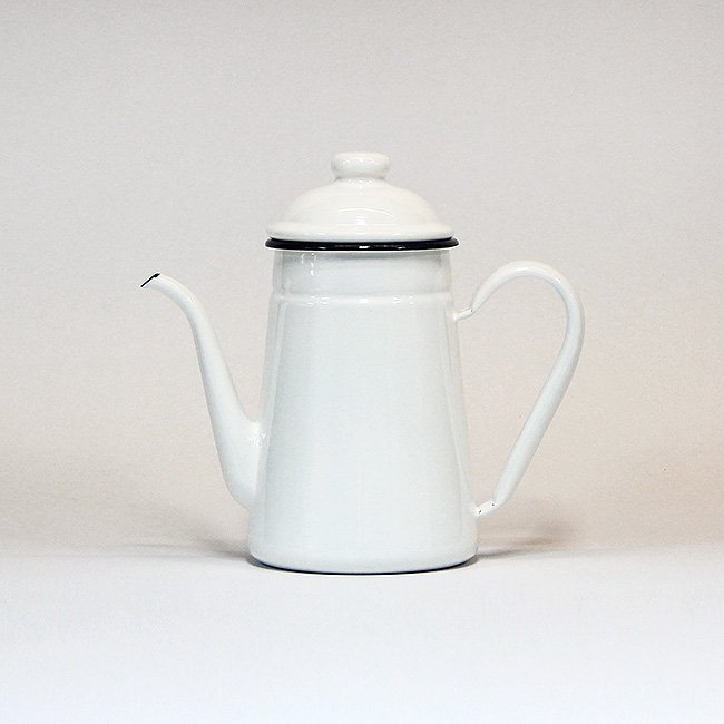 White Enamel Tea Pot/Capacity 1L.