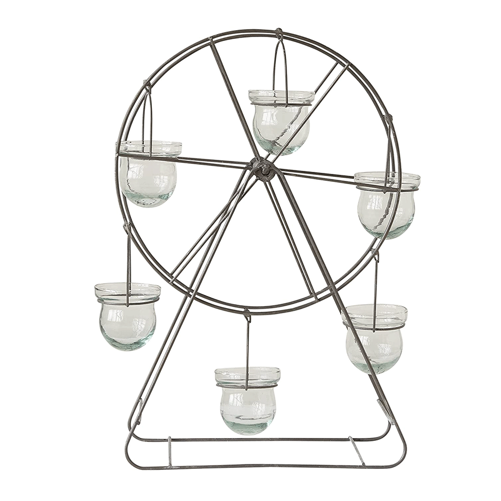 Metal Wire Ferris Wheel w/ Glass