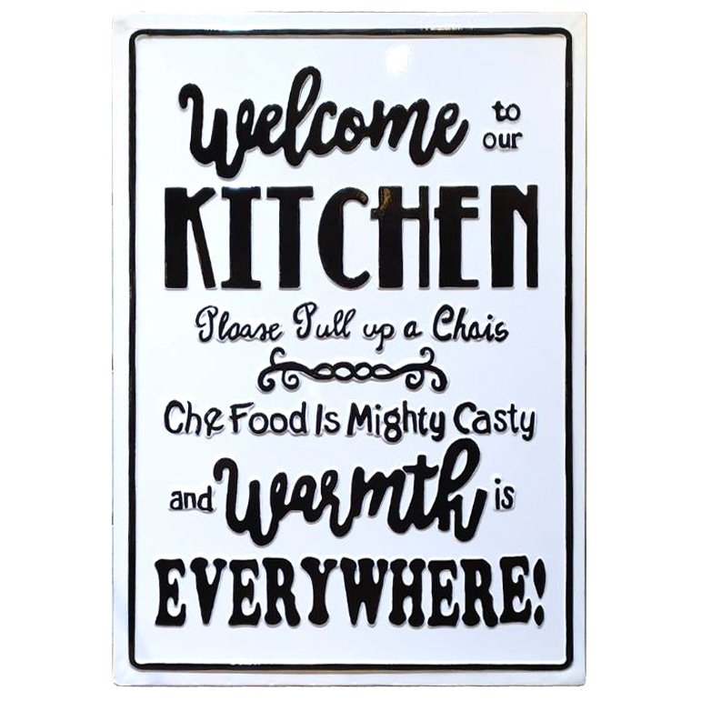 ป้ายเหล็ก Welcome Kitchen, Metal Sign