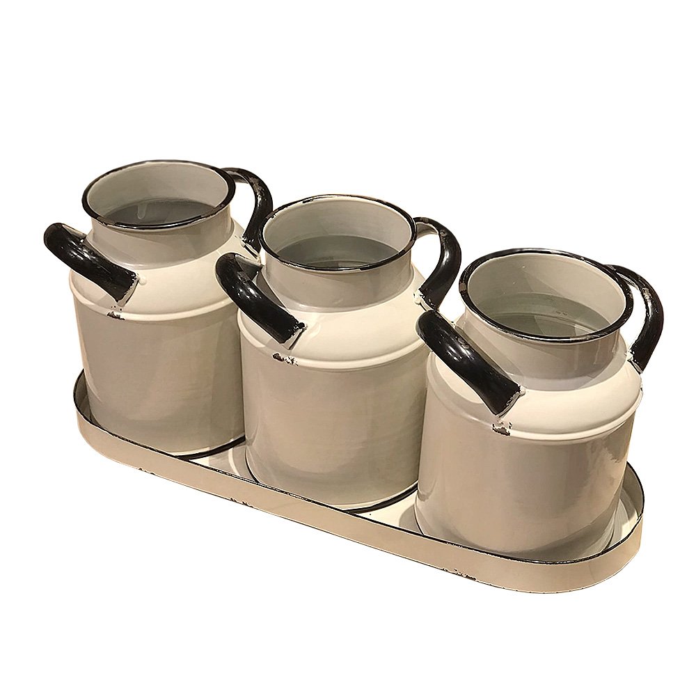 Pot with Tray, Set of 4