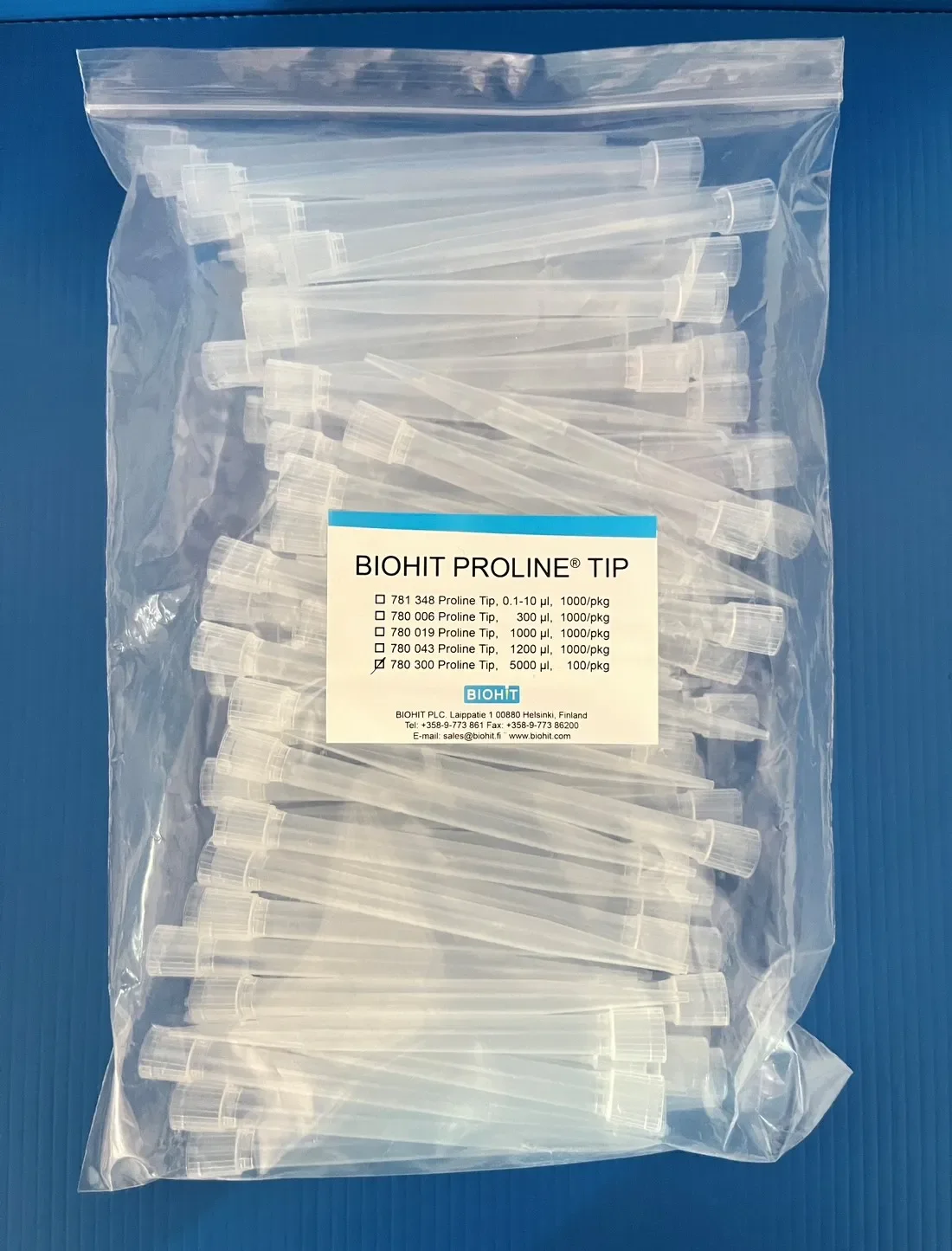 Pipet Tips, 5000uL, 100/PK, 
