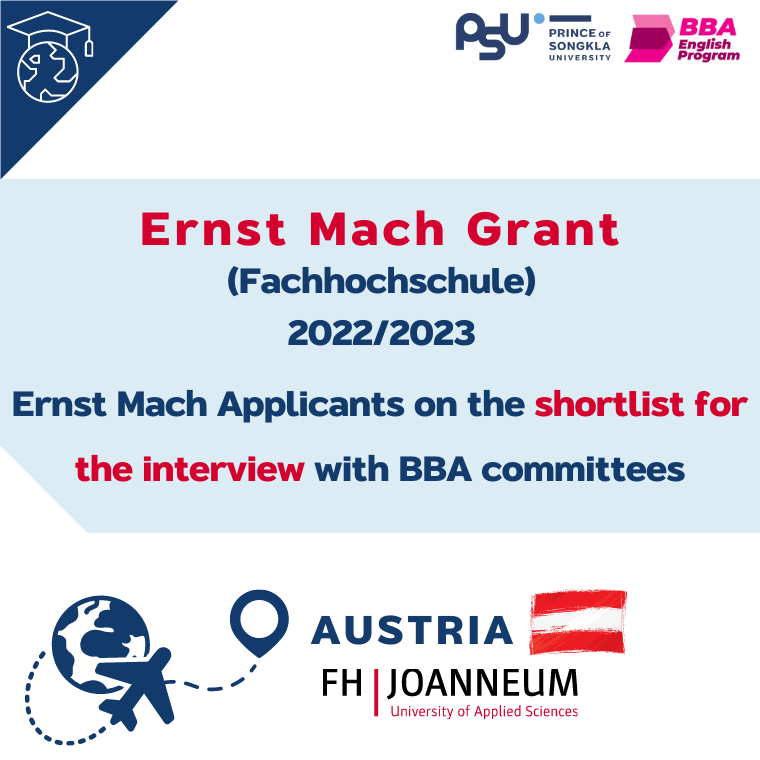 Ernst Mach Applicants on the shortlist for the interview with BBA committees(2022/2023)
