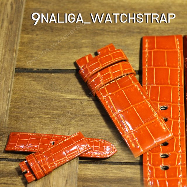 Crocodile gloss watch strap