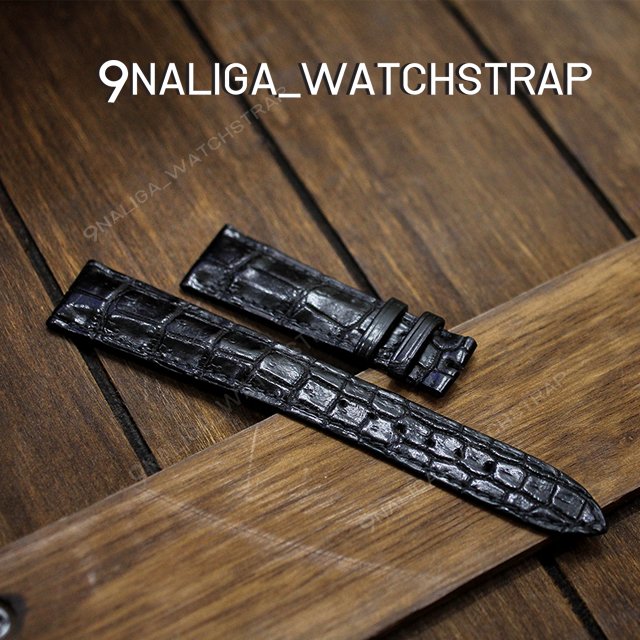 Crocodile watch strap 20/15mm 115/75mm