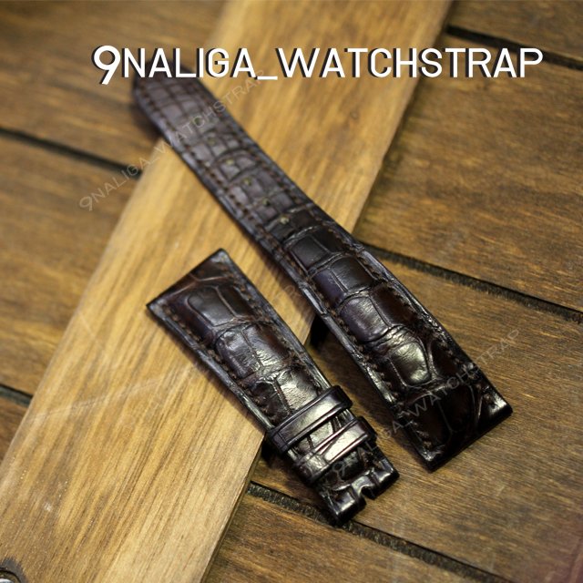 Crocodile watch strap 20/15mm 120/65mm