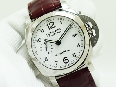 Panerai Pam523 หน้าขาว อาราบิก หลังเปลือย Steel สายหนัง Size 42Mm Full Box And Peper (นาฬิกามือสอง,นาฬิกาPaneraiมือสอง)