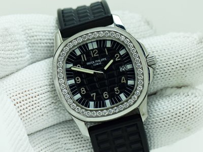 Patek Philippe 5067A Aquanaut Luce หน้าปัดดำ ขอบเพชร สุดสวยหรู สายยาง Rubber ขนาด Boy size 35.5M (นาฬิกามือสอง,นาฬิกาPatekมือสอง)