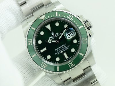 Rolex Submariner Date Ceremic Green หน้าปัดเขียว ขอบเขียว สภาพสวย หายาก The Best Seller ขายดีที่สุด วันนี้ ขนาด Man size 40M  (นาฬิกามือสอง,นาฬิกาRolexมือสอง)