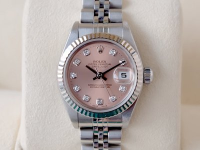 Rolex Datejust Steel หน้าเชมเปญ เพชรใน จูบิรี่โปร่ง Size Lady (นาฬิกามือสอง,นาฬิกาRolexมือสอง)
