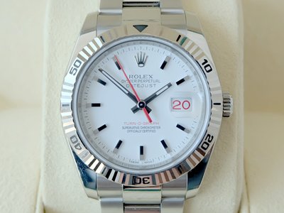 Rolex Trun O Graph หน้าปัดขาว เข็มแดง เรือนsteel สภาพสวย น่าเก็บครับ Man Size (นาฬิกามือสอง,นาฬิกาRolexมือสอง)