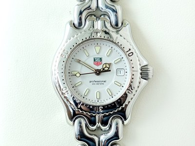 Tag Heuer ก้างปลา หน้าขาว 2ชั้น Steel Lady Size (นาฬิกามือสอง,นาฬิกาtagมือสอง)