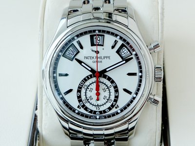 Patek Philippe 5960/1A  Steel Complication Annual Chronograph หน้าขาว สุดสวยหรู่ สภาพสวย Man Size(นาฬิกามือสอง,นาฬิกาpatekมือสอง)