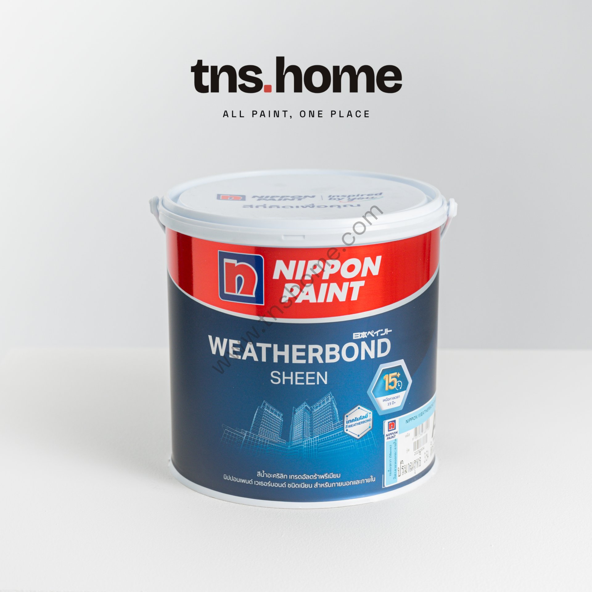 บรรจุภัณฑ์ Nippon Paint Weatherbond Sheen นิปปอนเพนต์ เวเธอร์บอนด์ เนียน เบส A ที่มีรายการบน TNS.HOME