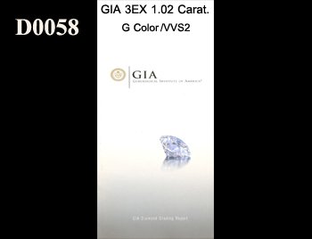 GIA 3EX 1.02 Carat