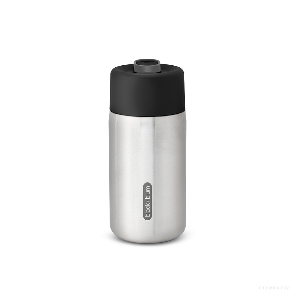 Black+Blum 340ml Stainless Steel Insulated Travel Cup – Leakproof, Easy Clean (Brushed Steel)