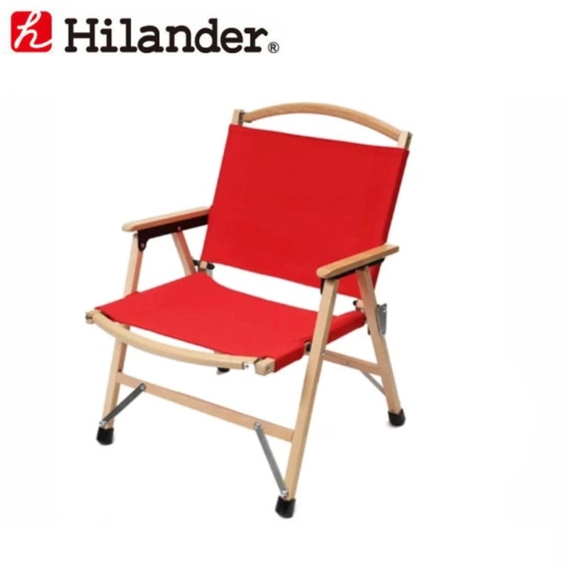 WOOD FRAME CHAIR COTTON RED