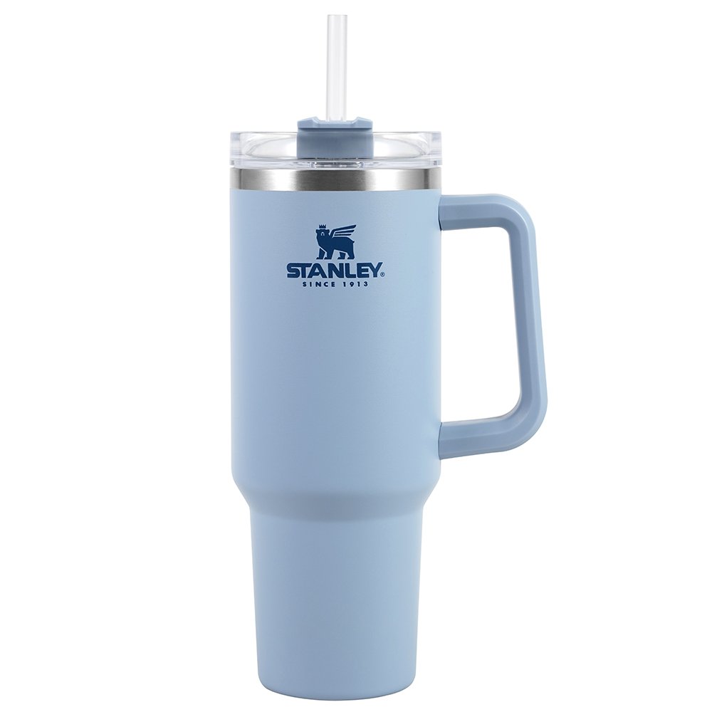 Stanley 30 oz. Quencher H2.0 FlowState Tumbler WITH HANDLE Chambray Blue W  STRAW