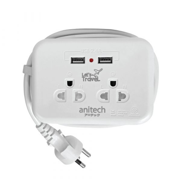 ปลั๊กไฟมาตรฐาน มอก. 2 ช่องเสียบ 2 USB H9022