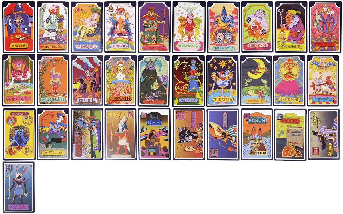 [NEW][RARE] 31 Tarot & The Nine Gods Of Egypt Card Set, Jojo's bizarre adventure part 3, stardust crusaders, ไพ่ทาโรต์ สแตนด์ โจโจ้ ล่าข้ามศตวรรษ ภาค 3, นักรบประกายดาว
