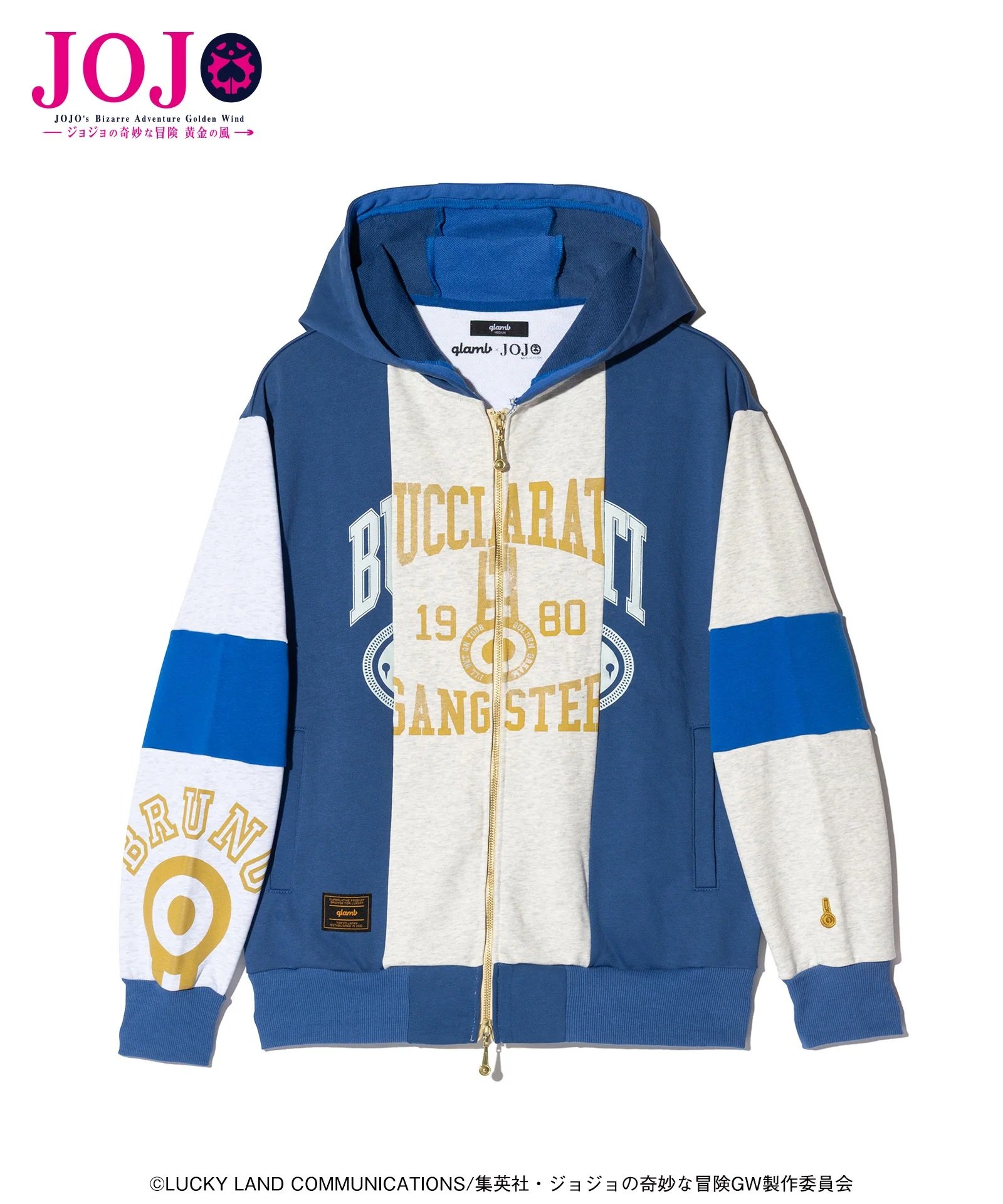 [ราคา 7,990/มัดจำ 6,990][พฤศจิกายน2569] เสื้อฮู้ด, บูจาราตี้, สายลมทองคำ, โจโจ้ ล่าข้ามศตวรรษ, Glamb, Jojo's Bizarre Adventure, Golden Wind, Hoodie, Bucciarati
