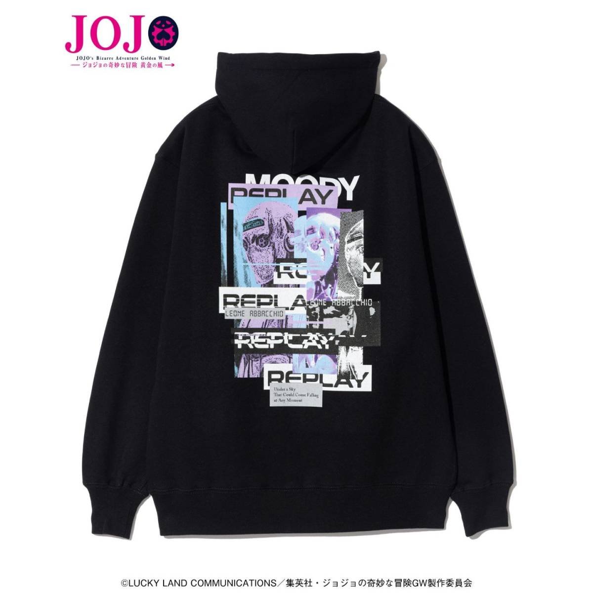 [Price 7,000/Deposit 6,000][MAY2025] Glamb, Hoodie, Moody Blue, Jojo's Bizarre Adventure, Golden Wind