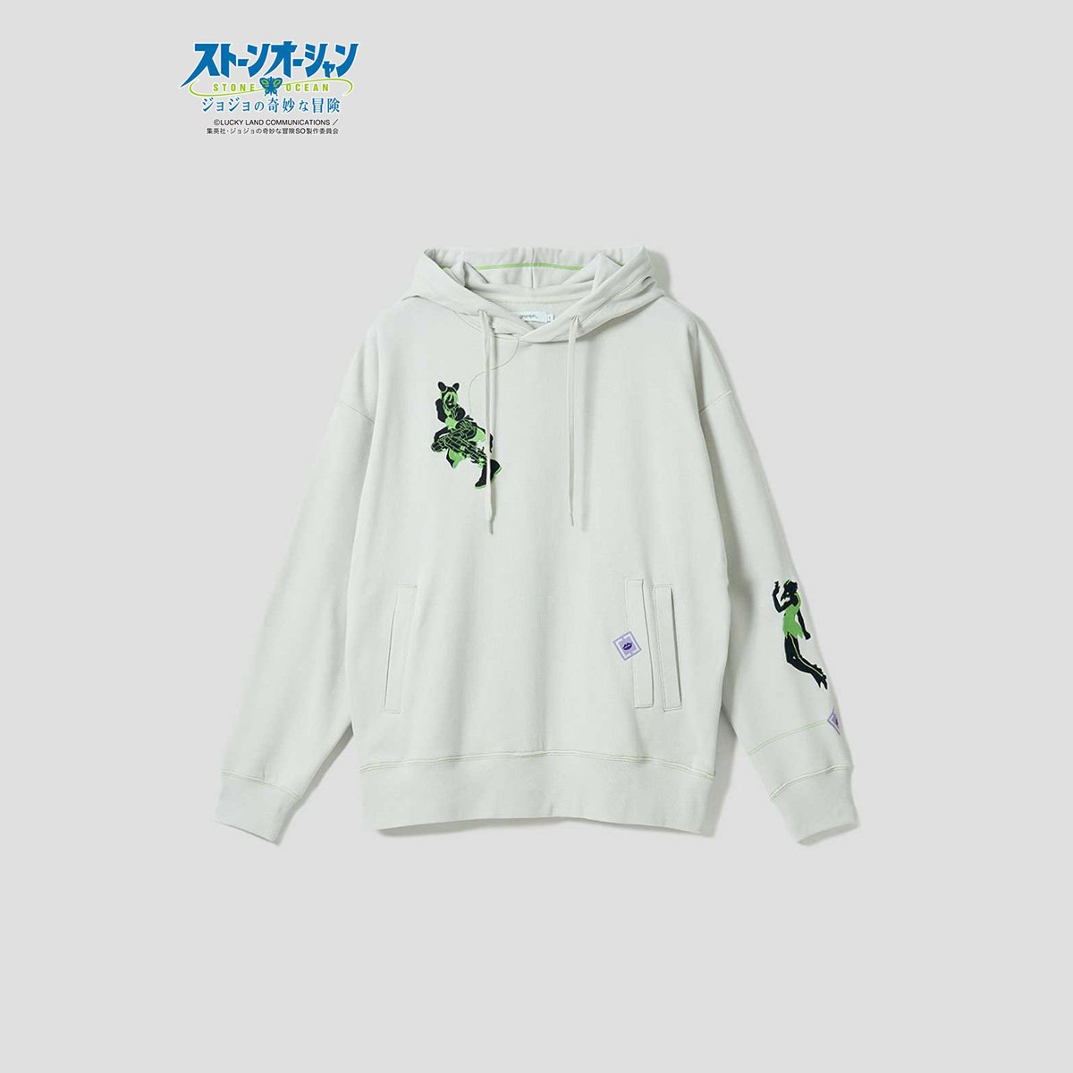 [ราคา 2,750/มัดจำ 2,250][พฤศจิกายน2568] GRANIPH, เสื้อฮู้ดที่ทำจากผ้าฟลีซ, โจลีน, ฟู ไฟท์เตอร์, เฮอร์มีส, โจโจ้ ล่าข้ามศตวรรษ, สโตน โอเชี่ยน, สมุทรศิลา,  JOJO, Jojo's Bizarre Adventure, Stone Ocean, Female Prisoner Trio, Fleece Hoodie