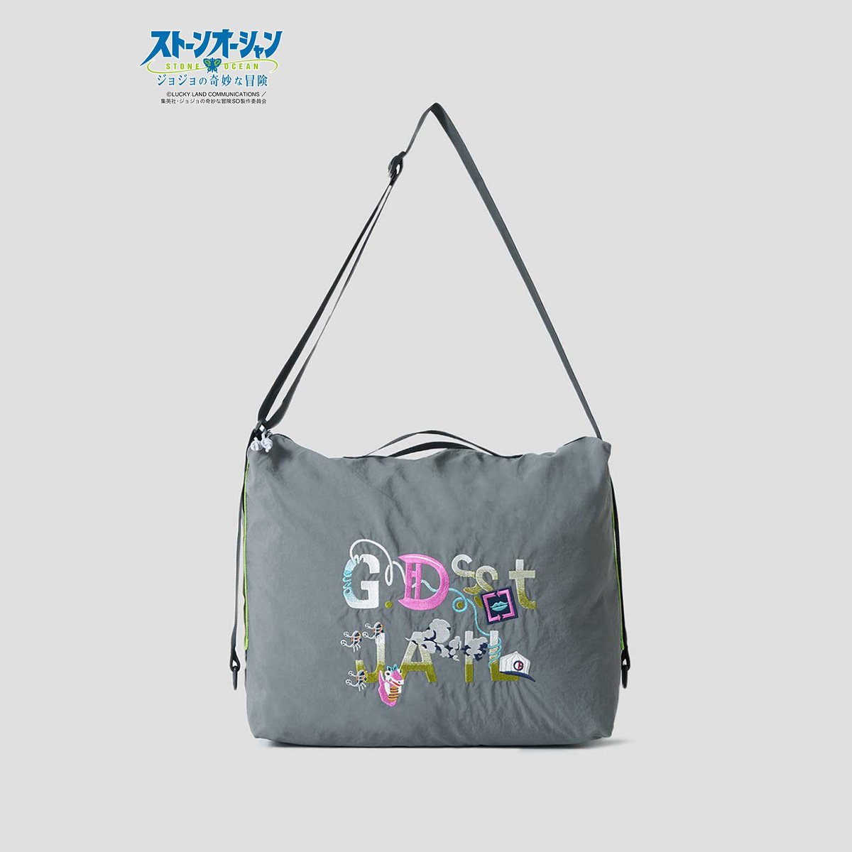 [ราคา 1,850/มัดจำ 1,450][พฤศจิกายน2568] GRANIPH, โจโจ้ ล่าข้ามศตวรรษ, สโตน โอเชี่ยน, สมุทรศิลา, กระเป๋าสะพายไหล่, JOJO, Jojo's Bizarre Adventure, Stone Ocean, GD.st JAIL, Shoulder Bag