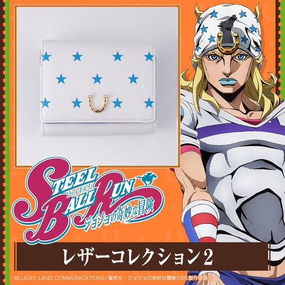 [ราคา 7,600/มัดจำ 6,100][กันยายน2569] กระเป๋าสตางค์พับสองทบ, โจนี่ โจสตาร์, โจโจ้ ล่าข้ามศตวรรษ, สตีล บอล รัน, JoJo's Bizarre Adventure, Steel Ball Run, Leather Collection 2, Bifold Wallet, Johnny Joestar