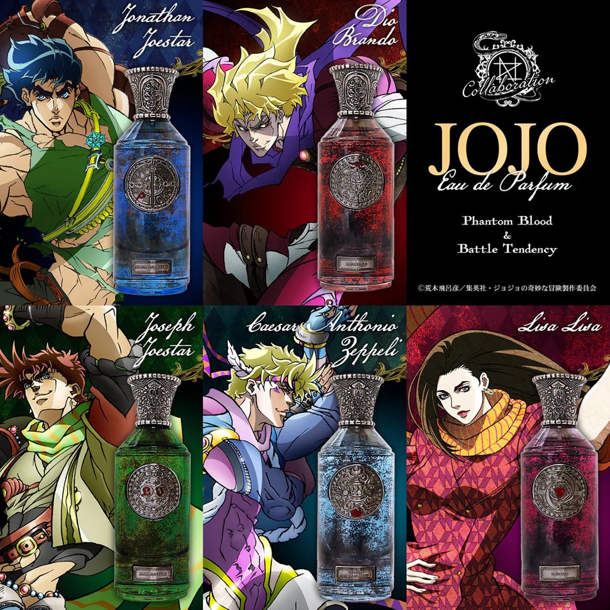 [Price 4,500/Deposit 3,500][SEP2025] NOZ COLLABORATION, Jojo's Bizarre Adventure, Phantom Blood, Battle Tendency, Giorno Giovanna, Eau de Parfum, EDP