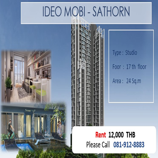 IDEO MOBI @SATHORN ไอดิโอ โมบิ สาทร ID - 61167 - 192136