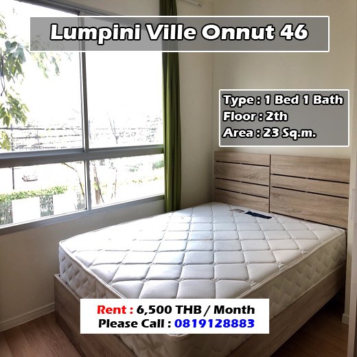Lumpini Ville Onnut 46 (ลุมพินี วิลล์ อ่อนนุช 46) ID - Njuly005 - 192250