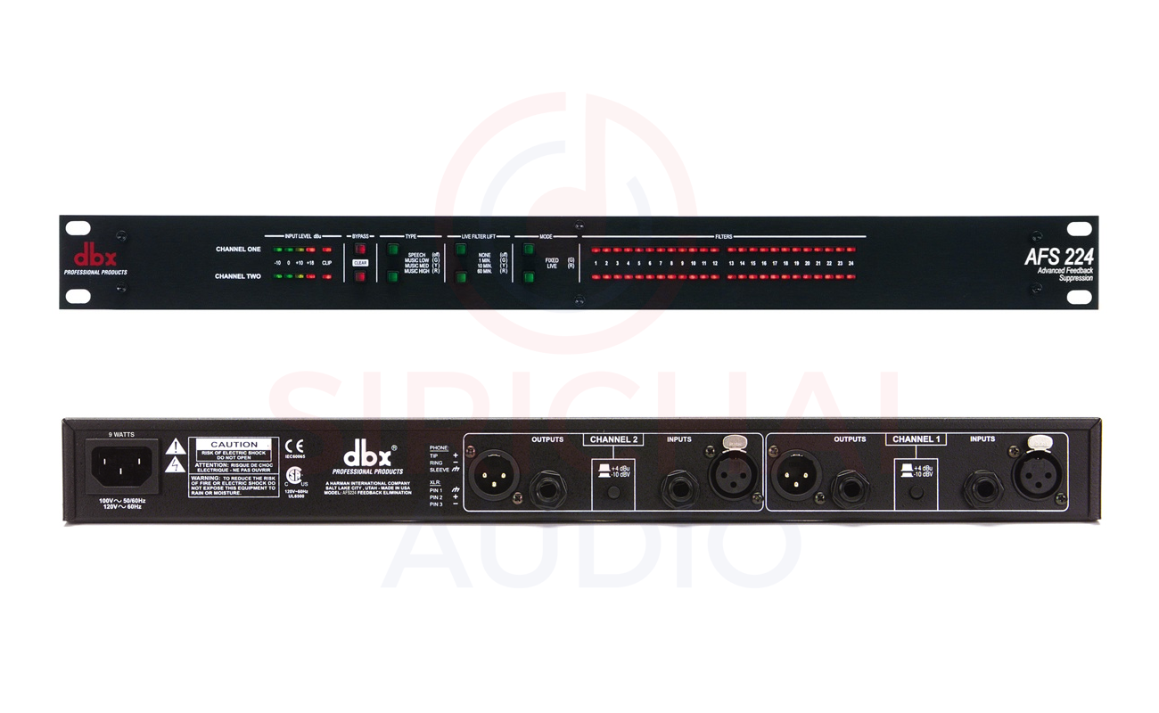 dbx AFS224 Advanced Feedback Suppression® Processor