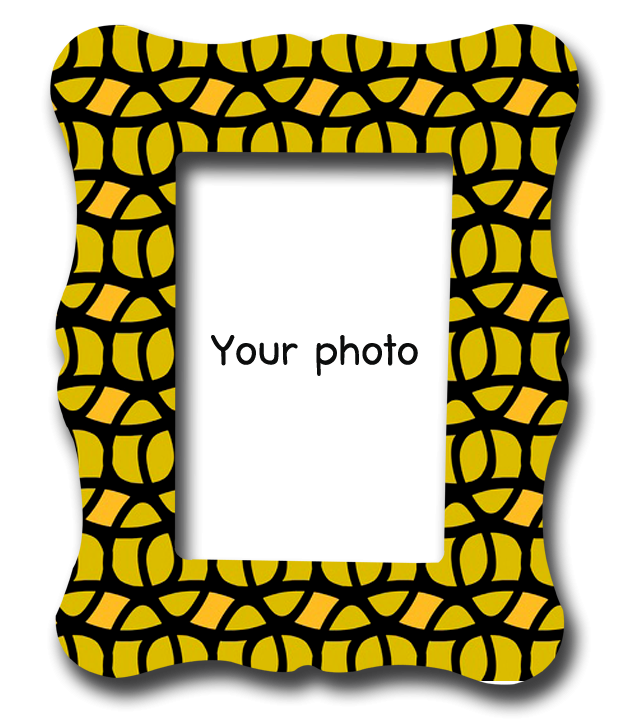 พิมพ์กรอบรูป Yellow&black pattern frame