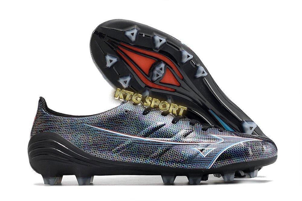 Mizuno Morelia Alpha An FG Low-Tops Soccer Cleats - Black/Blue