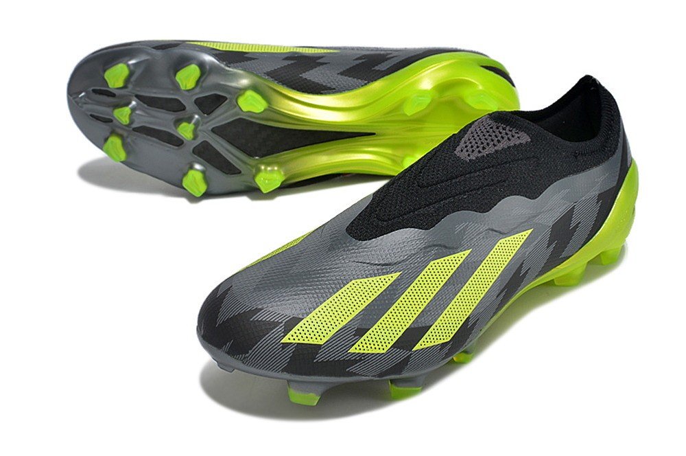 Adidas X Crazyfast.1 LL Laceless FG Crazycharged Core Black Solar Yellow Grey