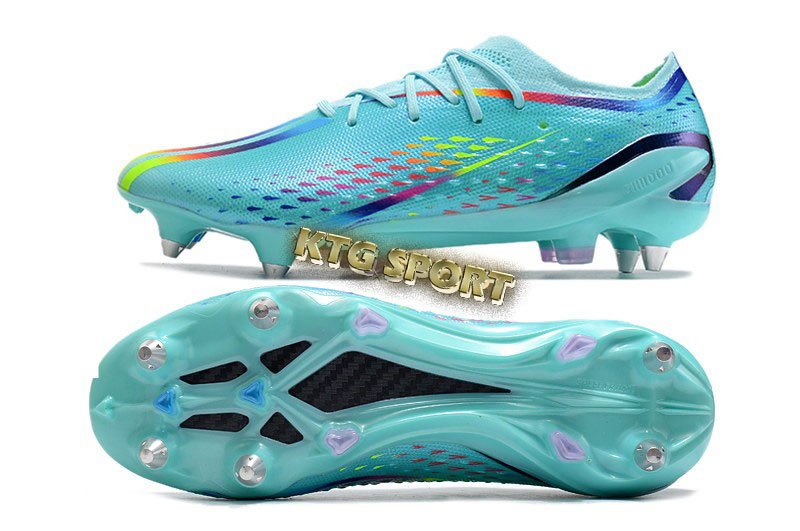 Adidas X Speedportal .1 SG Al Rihla Clear Aqua Red Blue